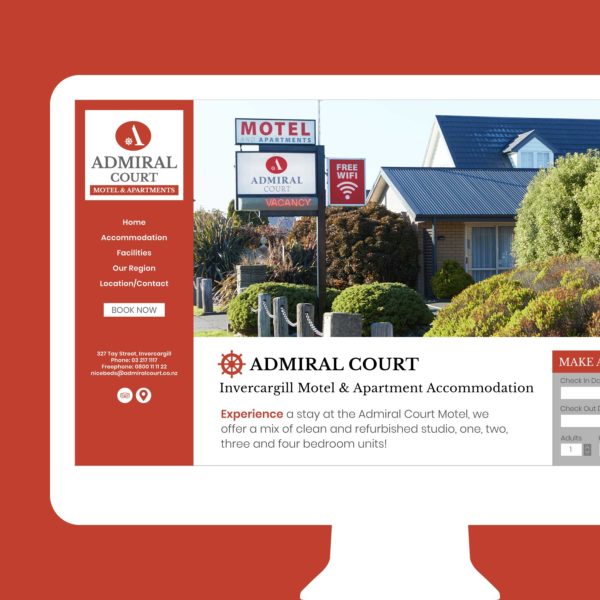 Admiral Court Motel & Apartments Queenstown Web Design