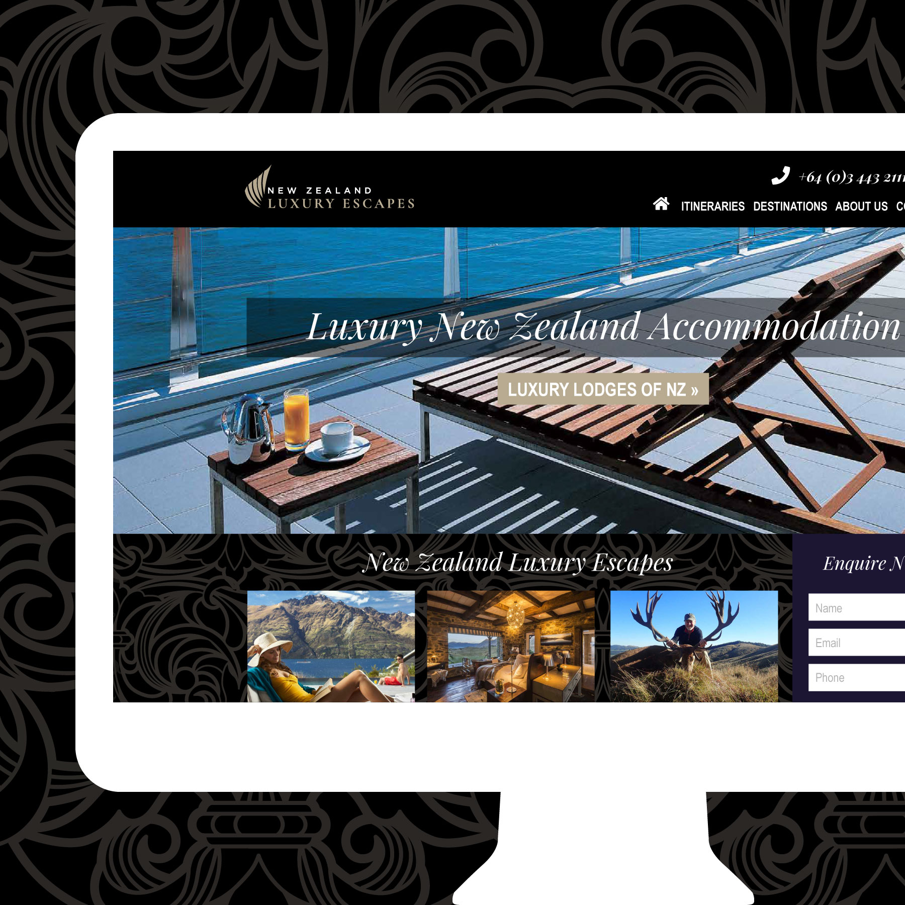 New Zealand Luxury Escapes Queenstown Web Design